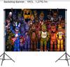 Five Nights Bär Geburtstagsdekorationen Freddyed Geschirr Teller Tasse Banner Kuchenaufsatz FNAF Luftballon Kinder Babyparty Zubehör