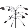 Metal Wind Spinner Wind Sculpture Rustproof Waterproof Heavy Duty Falling Foliage Kinetic Copper Triple Spinner for Outdoor Garden
