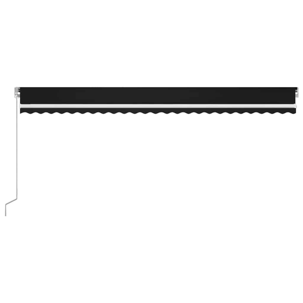 Manual Retractable Awning with LED Lights 600 x 300 cm Anthracite