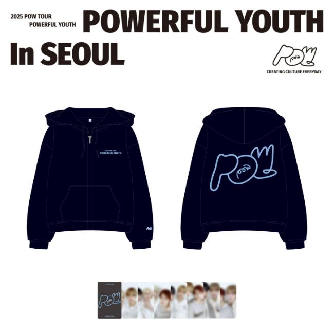 

Предзаказ 2025 POW Tour POWERFUL YOUTH Толстовка с капюшоном на молнии