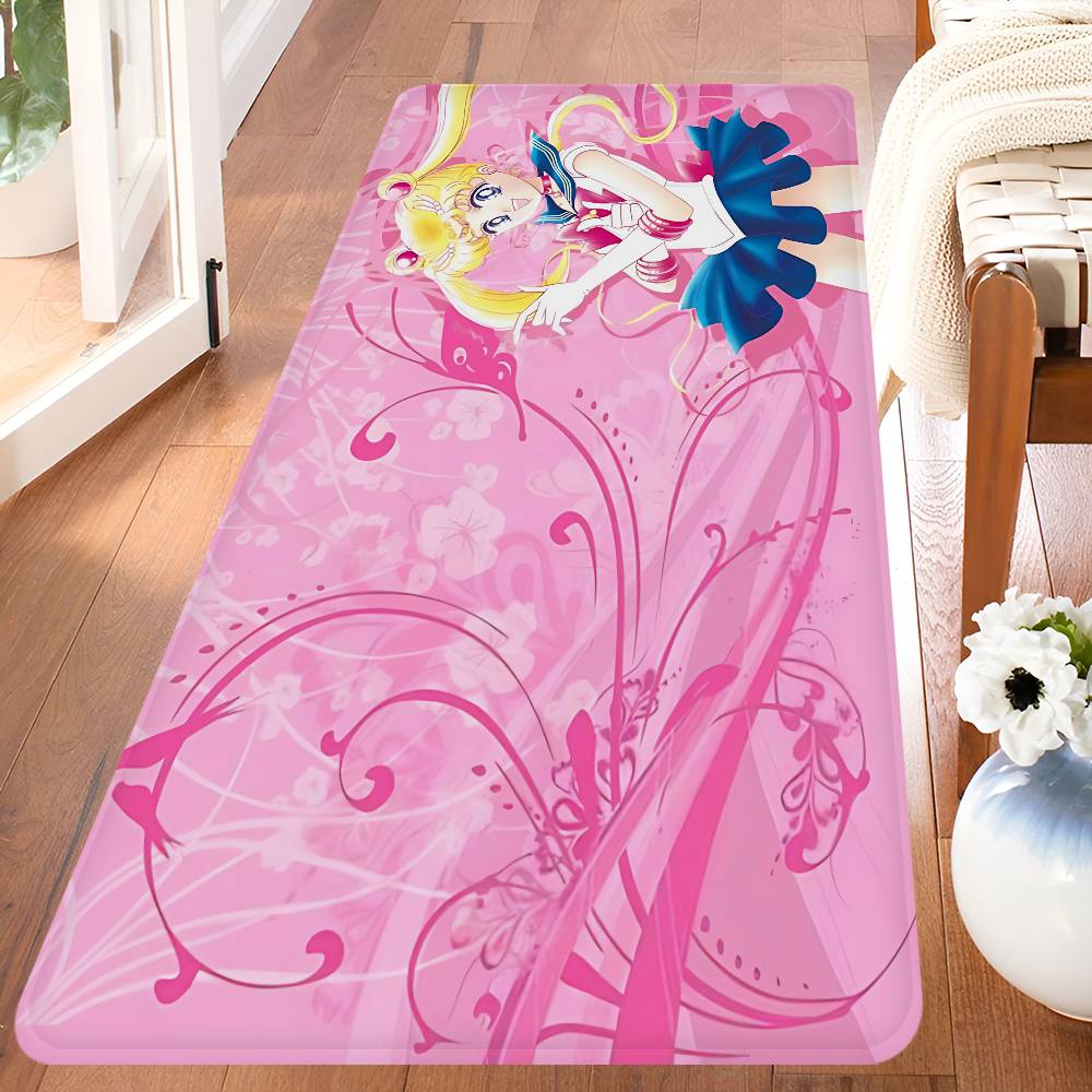 Anime R-Role S-Sailor M-Moon Kitchen Mat Kids Room Bedroom Decoration Balcony Anti-Slip Doormat Living Room Alfombra