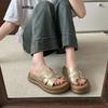 Thick-bottomed cool slippers women's summer new non-slip soft bottom lightweight one-word drag with skirt