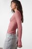 Women's Fashionable Stylish Sweater Black Transparent Look Crew Neck Knitwear Sweater