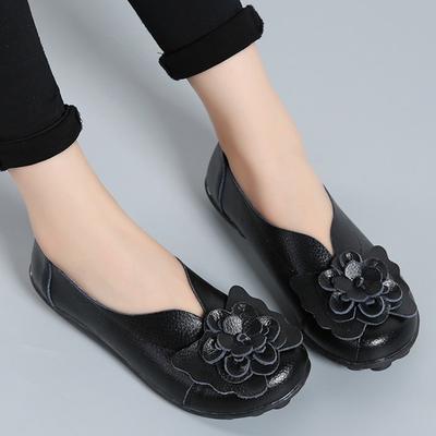 Women Flats New Fashion Ballet Shoes Moccasins Women Shoes Genuine Leather Loafers Non -Slip Ladies Shoes Women Mom Footwear