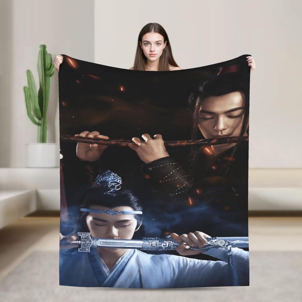 W-Wang Yibo Plush Blanket Children Flannel Throw Blanket For Couch Chair Warm Soft Customized Quality Bedspread Birthday Present