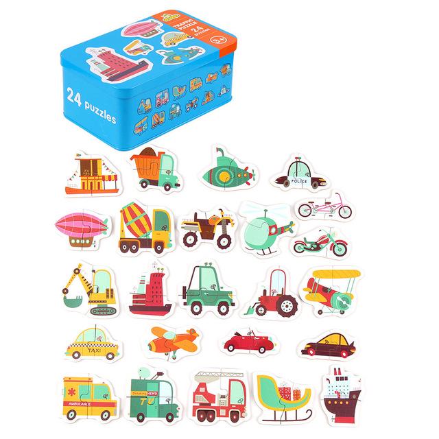Dětská hra Montessori Rané vzdělávací hračky Puzzle Karty Kreslené Hry Hračky Dětské dárky