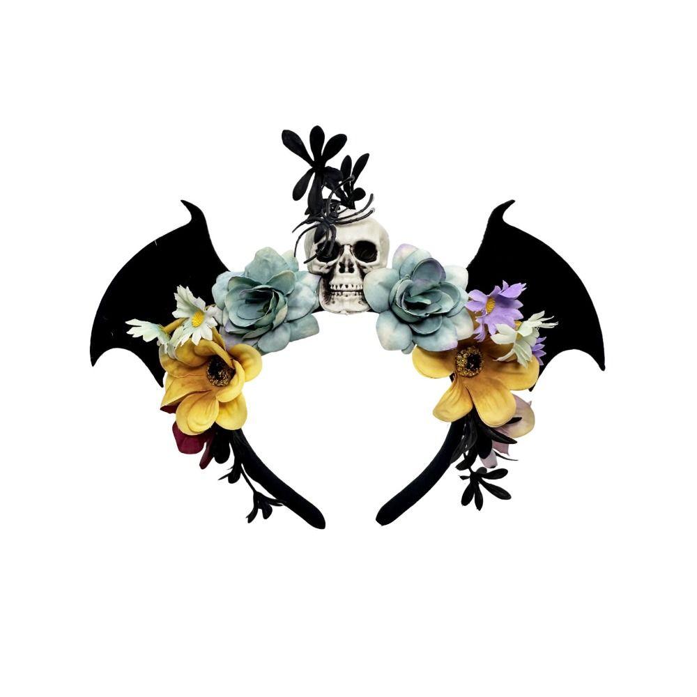 Halloween Decor Skull Head Headband Dark Day of The Dead Headband Halloween Skull Headband  Cosplay