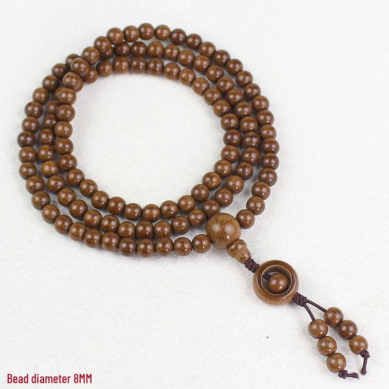 Wooden Sandalwood Buddhist Bead Bracelets - 108 Beads, Unisex Jewelry for Couples