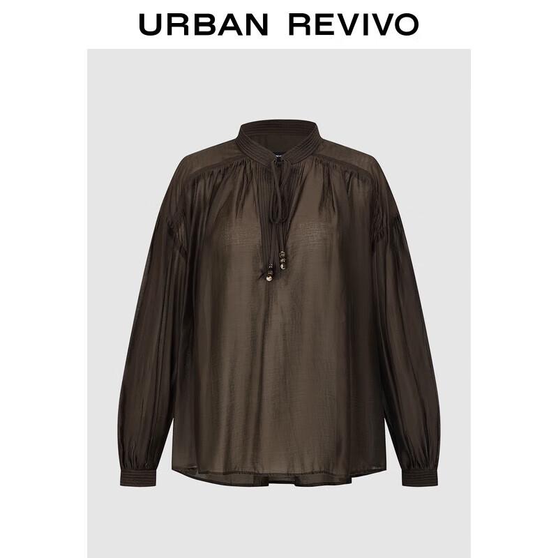 UR Women s Autumn Loose Tie-Waist Blouse Shirt M (M-L)