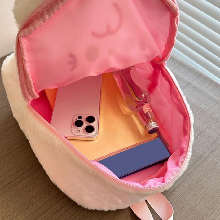 Cartoon Dog Face Backpacks Lightweight Construction Soft Parent Child Preschooler Book Bag with Strap