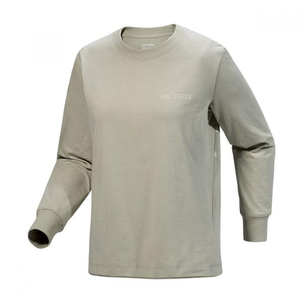 Arcteryx Ss26 Хлопковая футболка с круглым вырезом Crag Cotton Bird Ls Женская Black / White/XS(90)