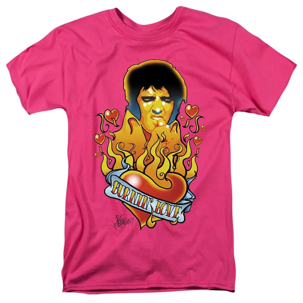 Elvis  Burning Love  100% Cotton T-shirt Mens Tees Top L