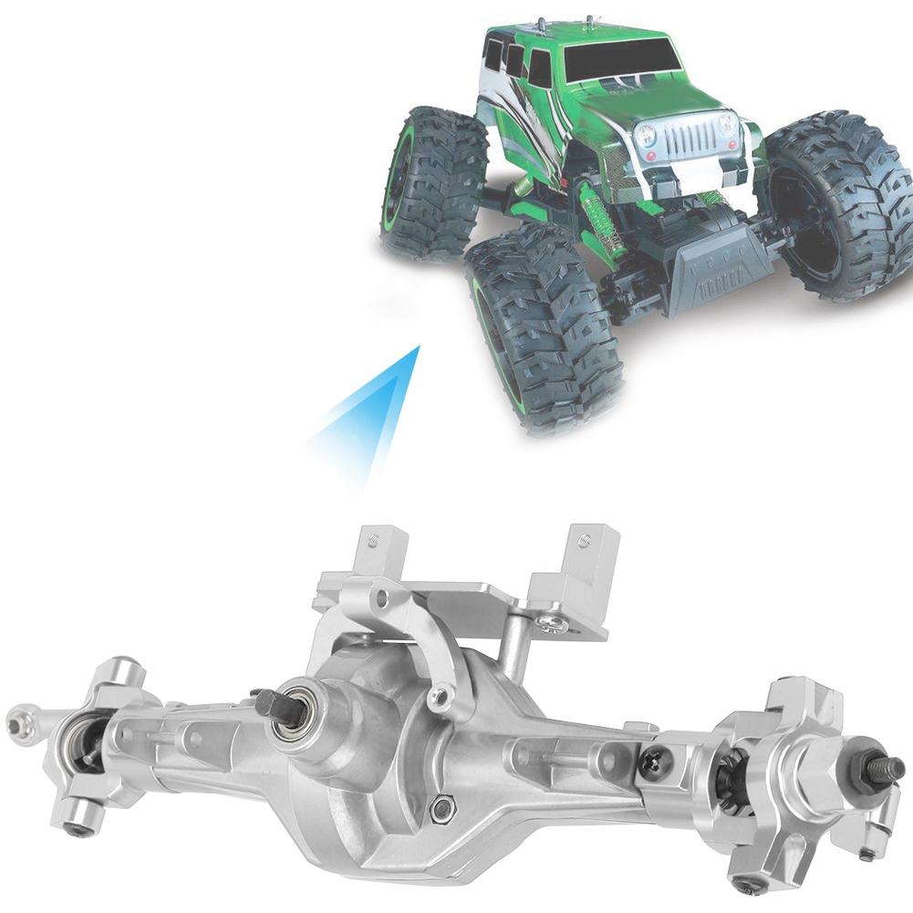 RC Car Metal Front Axle Assembly for HSP 94180 RGT 18000 1 10 Crawler Type Truck Silver