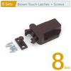 2/4/8 Sets Non-Magnetic Touch Latch Cabinet Door Catch Push To Latch and Unlatch Furniture Cupboard Wardrobe Accessory