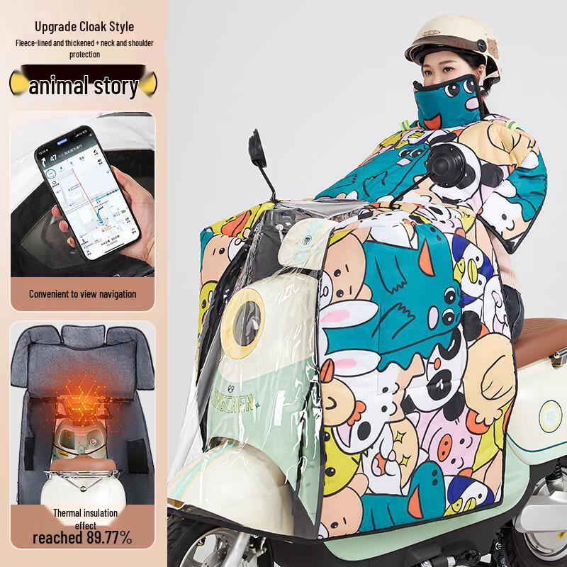 Elektryczny Skuter Zimowy Ponczo Wiatroodporne