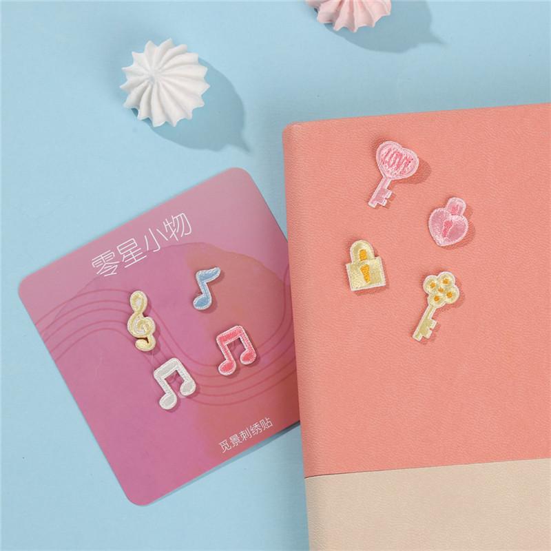 Three Love Small Cloth Sticker Star Moon Clothes Decorative Patch Sticker Self-Adhesive Pattern Sticker Sticker Cloth Pants Embroidery Sticker