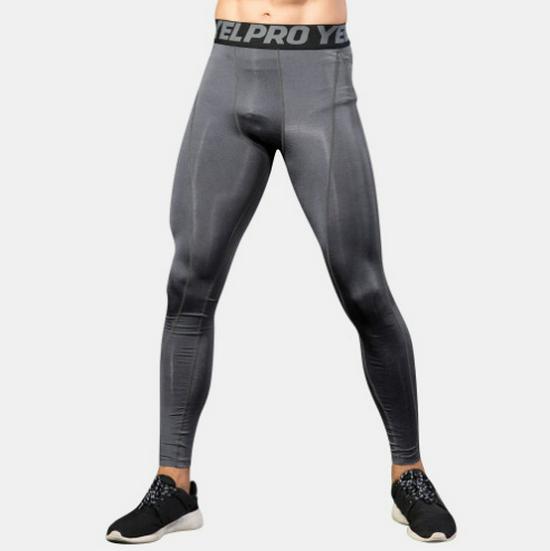 Men's Pro Sports Fitness Running Pants - Sweat-Wicking, Breathable, Quick-Drying, Elastic Tights