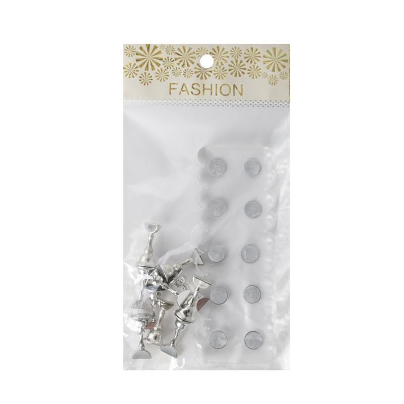 Durable Acrylic Nail Art Practice Stand Magnetic Fingernail Display Holder for False Nails