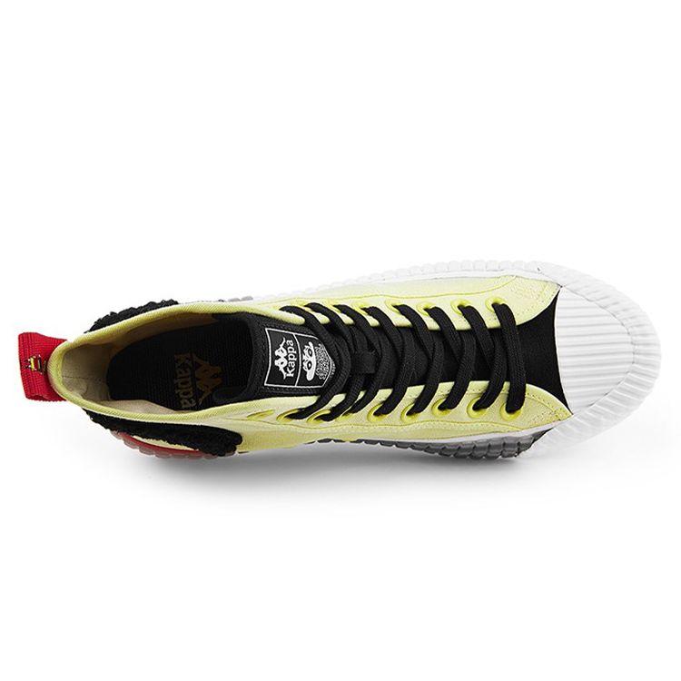 Crayon Shin-chan X Kappa Retro Logo High-Top Skate Shoes Unisex sneakers Yellow Black KPCTGVS87-216