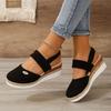 Sandali con zeppa a punta chiusa da donna Sandali estivi da donna con cinturino e fibbia Sandali gladiatore da donna Espadrillas Sandali con plateau Scarpe da donna