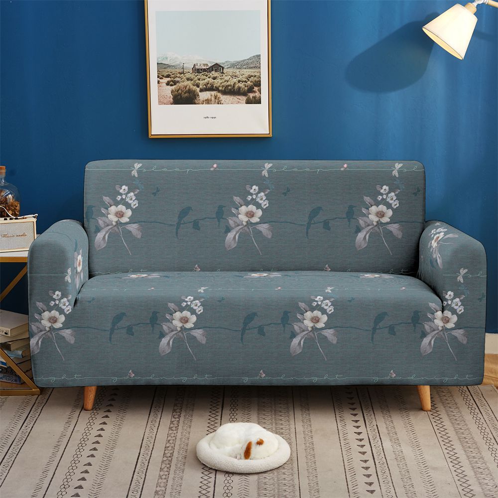 Small Floral Non-Slip Elastic Sofa Cover Pad Universal All-Inclusive Sofa Cover 3D Digital Printing