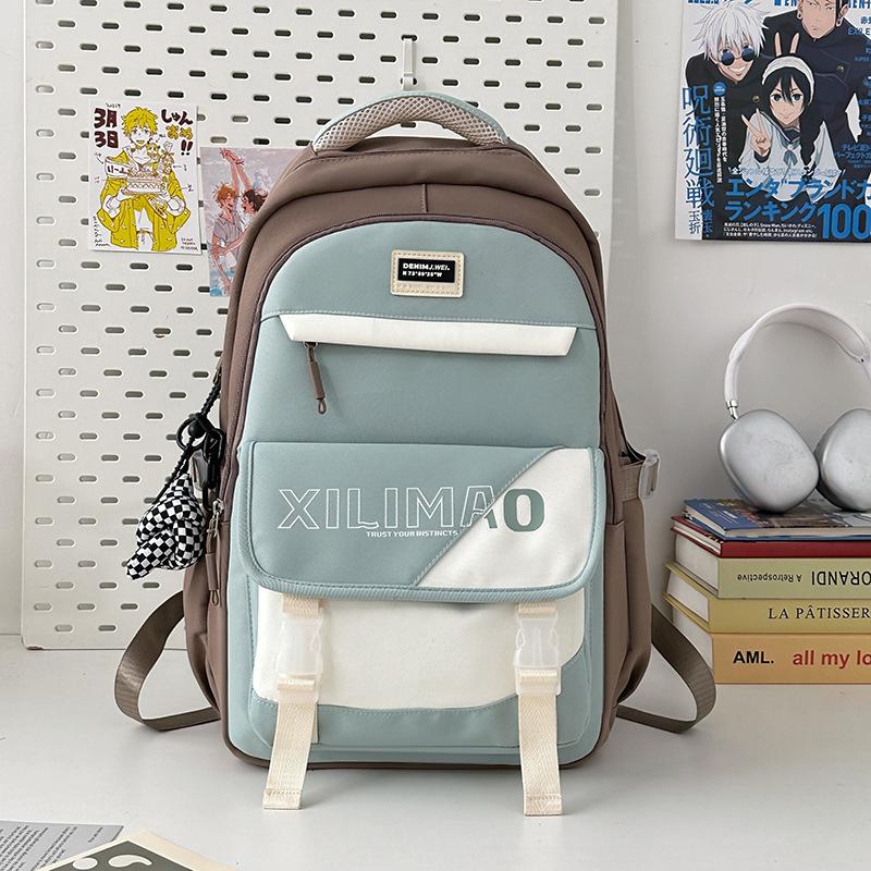 School bag high value back junior high school students casual simple lightweight versatile large capacity