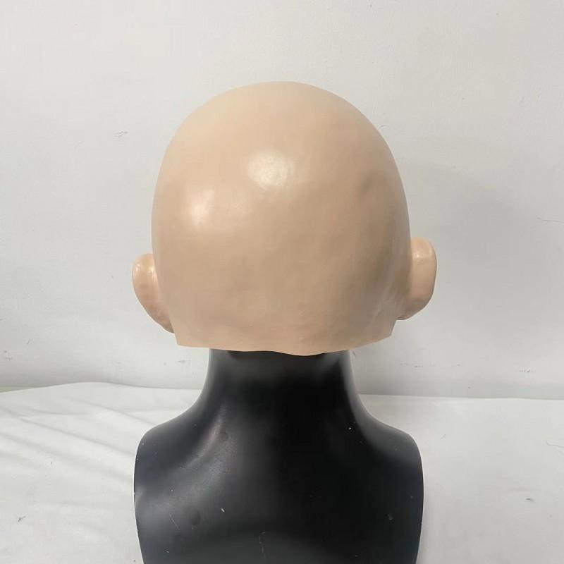 Funny Bald Monk Latex Mask Halloween Cosplay Party Costume