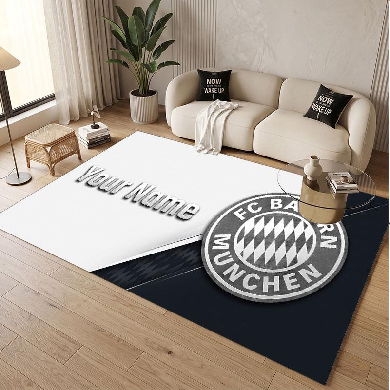Custom Rug Bayern Munich Pattern Print Name Text Soft Non‑Slip Floor Carpet for Home Indoor Decoration
