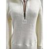 Vestido Largo de Manga Larga Ajustado de Forro Polar para Mujer Otoño Invierno Cremallera Cuello Polo Casual para Transfronterizo Europeo Americano