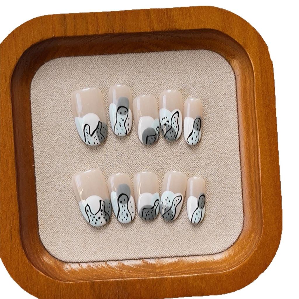 Hand-Painted Abstract Wearable Nail Stickers - Sweet, Cool, Spicy Girl Style