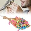 Colourful Paper Non Toxic Harmless Bird Shredded Papers Mesh Bag Parrots Hanging Chewing Biting
