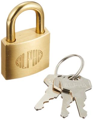 Alpha Alpha Keylock Padlock Silver Standard Type 1000-25