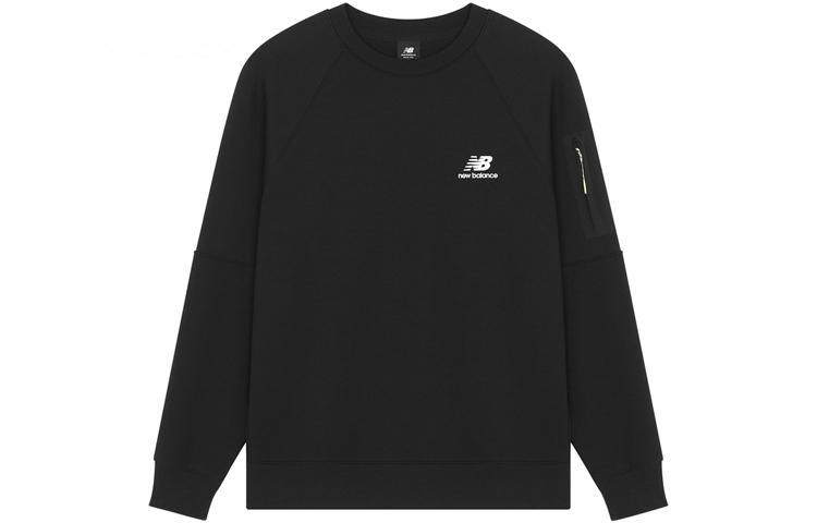 New Balance Sweatshirts Men s Black Crew Neck Moderate Regular AMT21359-BK M