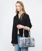 Margesherwood Soft Boston Piping_Light Gray Printed Suede+Crinkle