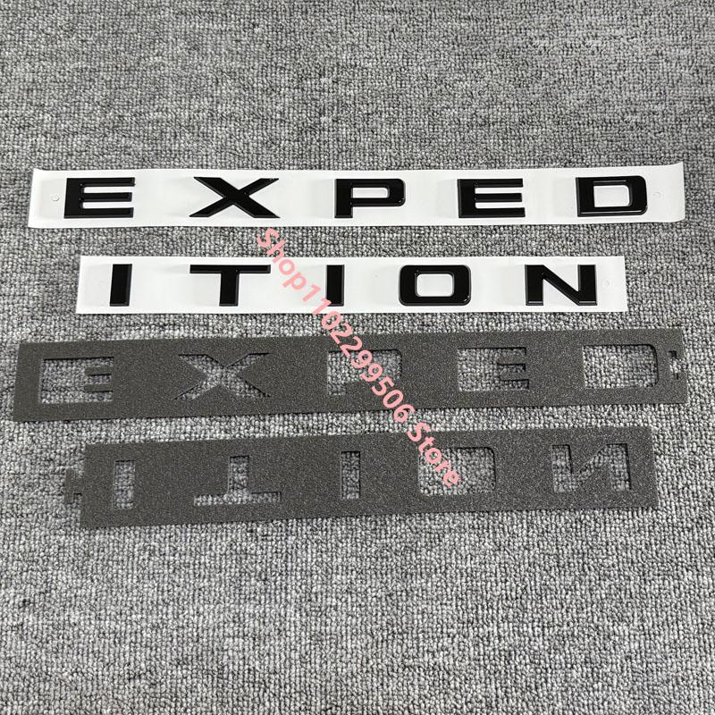 TXDR3 glossy black ABS Car Front Hood Emblem Badge Bonnet Logo Covers Letters Sticker For Ford Expedition Accessories