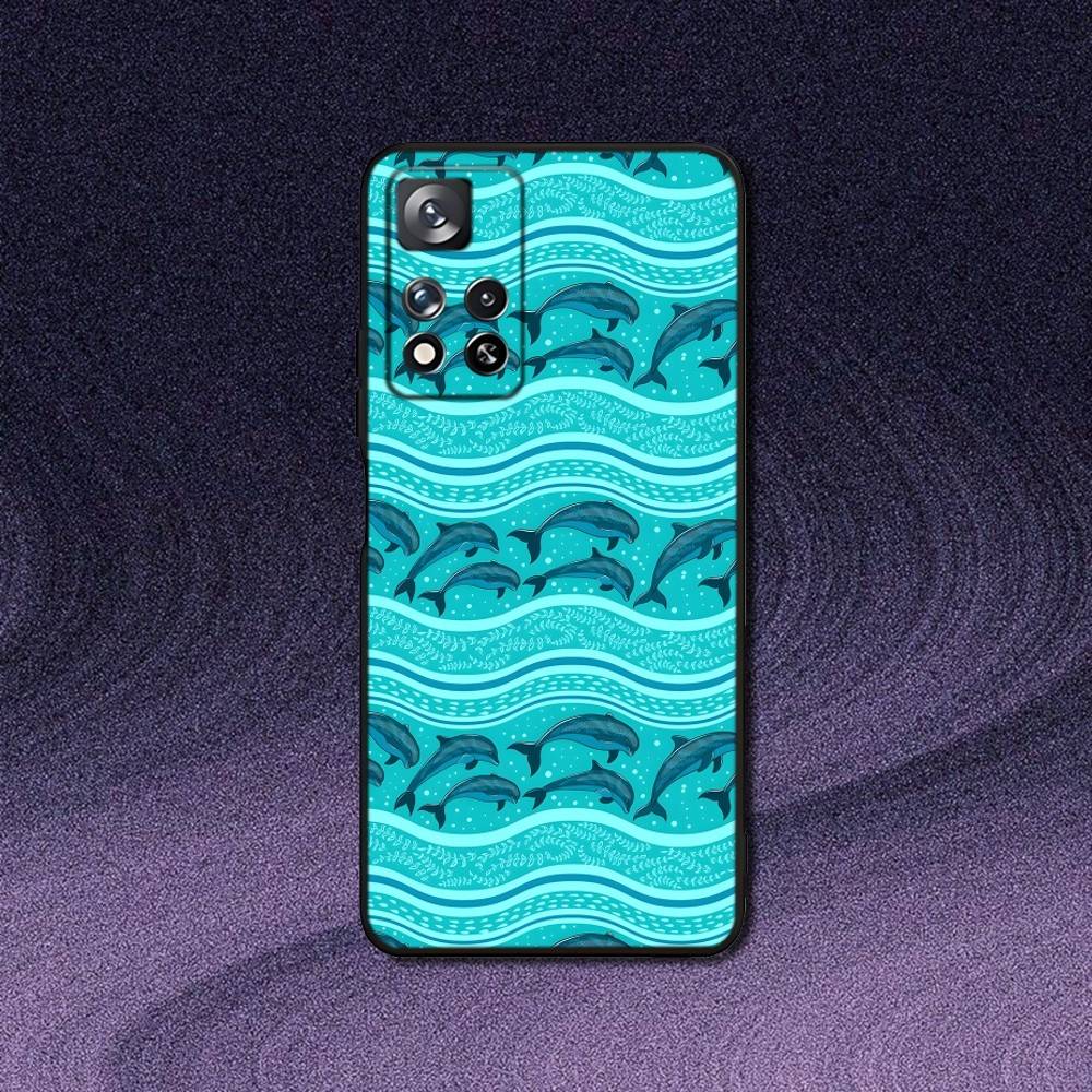 

Summer Ocean Dolphin Phone Case For Samsung S10,S21,FE,S21 ,Note 20,10 S25,S24,S23,Ultra,S9,S22,Plus Soft Shell Funda Samsung S22ULTRA5G