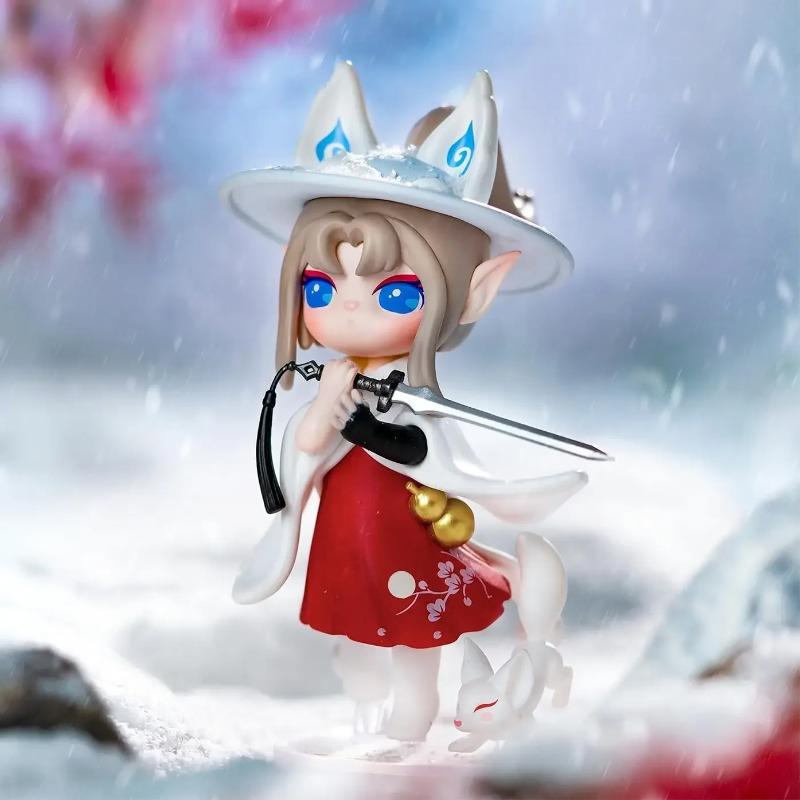  Original Robotime Rolife Suri Peach Blossom Nine Elves Series Blind Box Action Figure Toys Children Gifts Desktop Toys