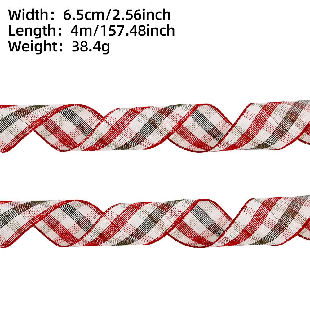Colorful Checkered 65cm Polyester Ribbon For Holiday Gifts And Home Decor