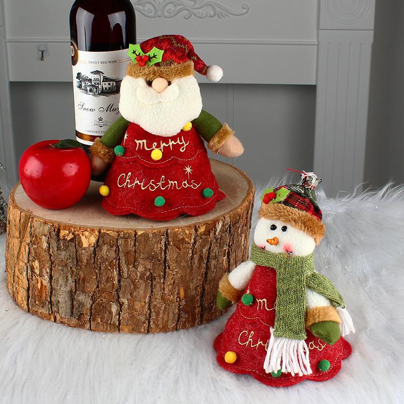 Christmas Eve Cartoon Doll Candy Bag Zipper Apple Bag Letter Gift Bag Party Decorations