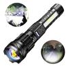 Super Bright Flashlight, Outdoor Waterproof Flashlight, Type-C Rechargeable Flashlight, Multifunctional Torch with Power Display, Zoomable Tactical