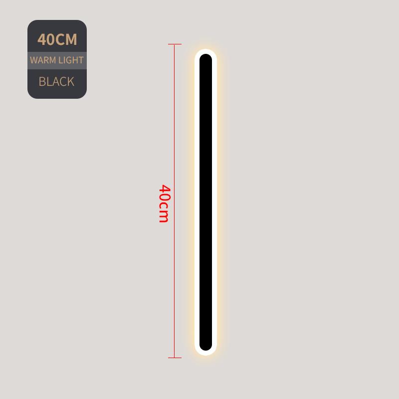 LED white/black minimalist long wall lamp TV background wall/living room/guest room/room/decorative warm light 96V-265V