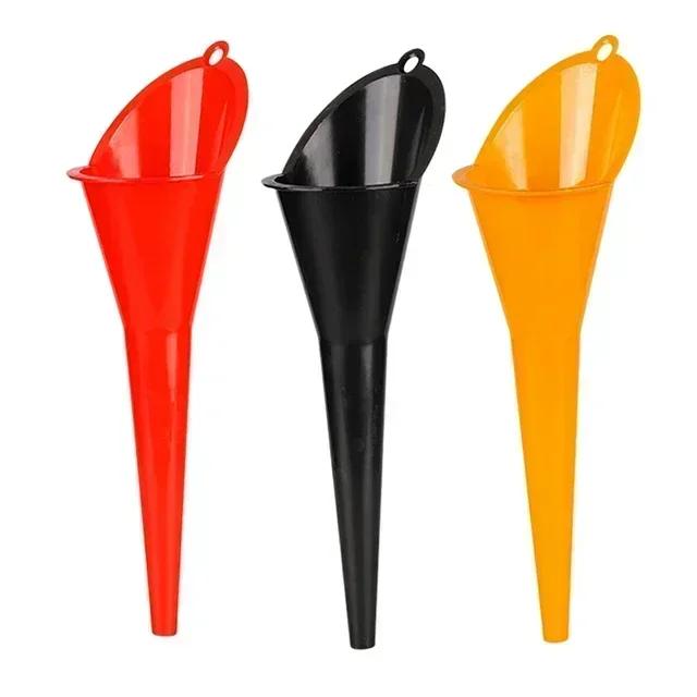 1-3PCS Car Long Stem Fuel Funnel Oil Fuel Filling Tools Anti-splash Plastic Oil Funnel Car Motorcycle Refueling Tools