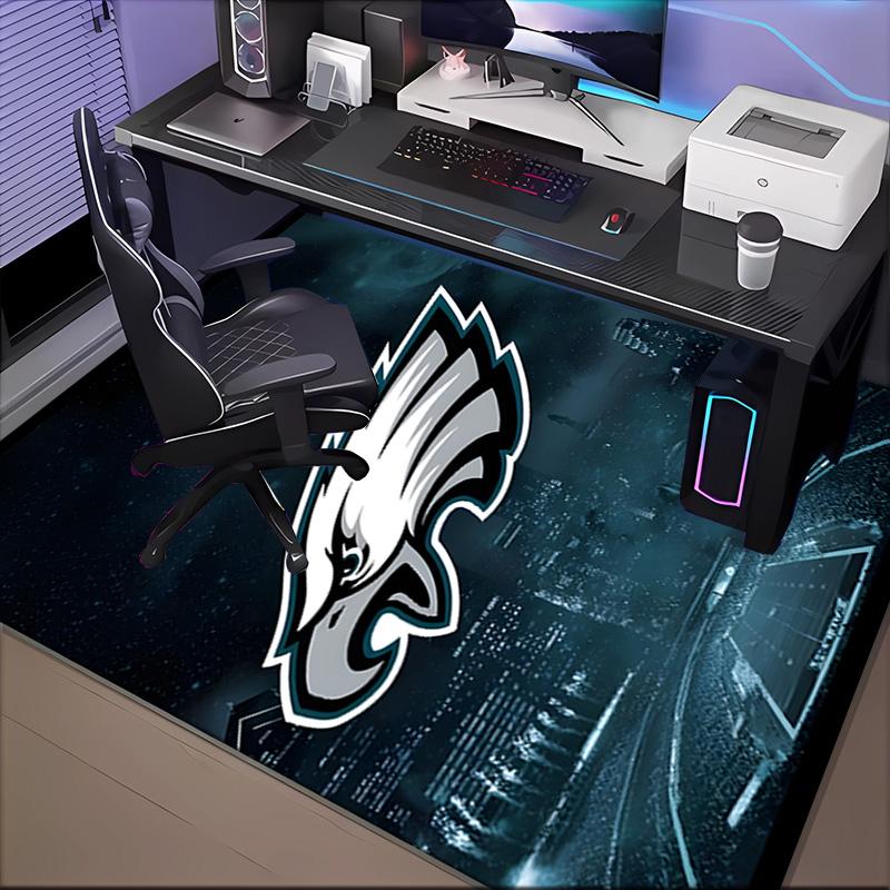 Philadelphia Eagles Night Game Rug Game Carpet, Floor Mat for Bedroom Living Room Entryway Rug, Home Decor Idea Gift for Christmas birthday