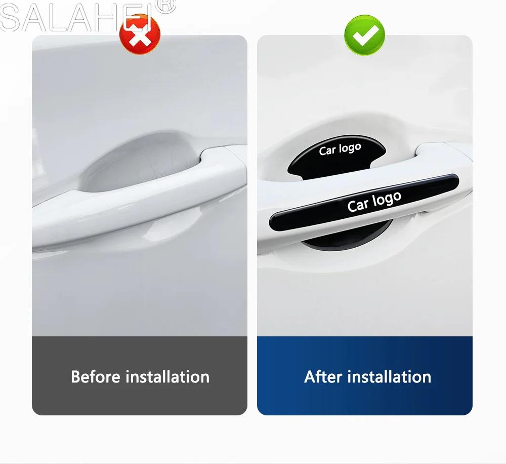 Car Door Handle Anti-scratch Sticker Carbon Fibre Car Door Bowl Handle Protector For Haval H6 M6 Jolion H9 F7X F7 Dargo H1 H2S