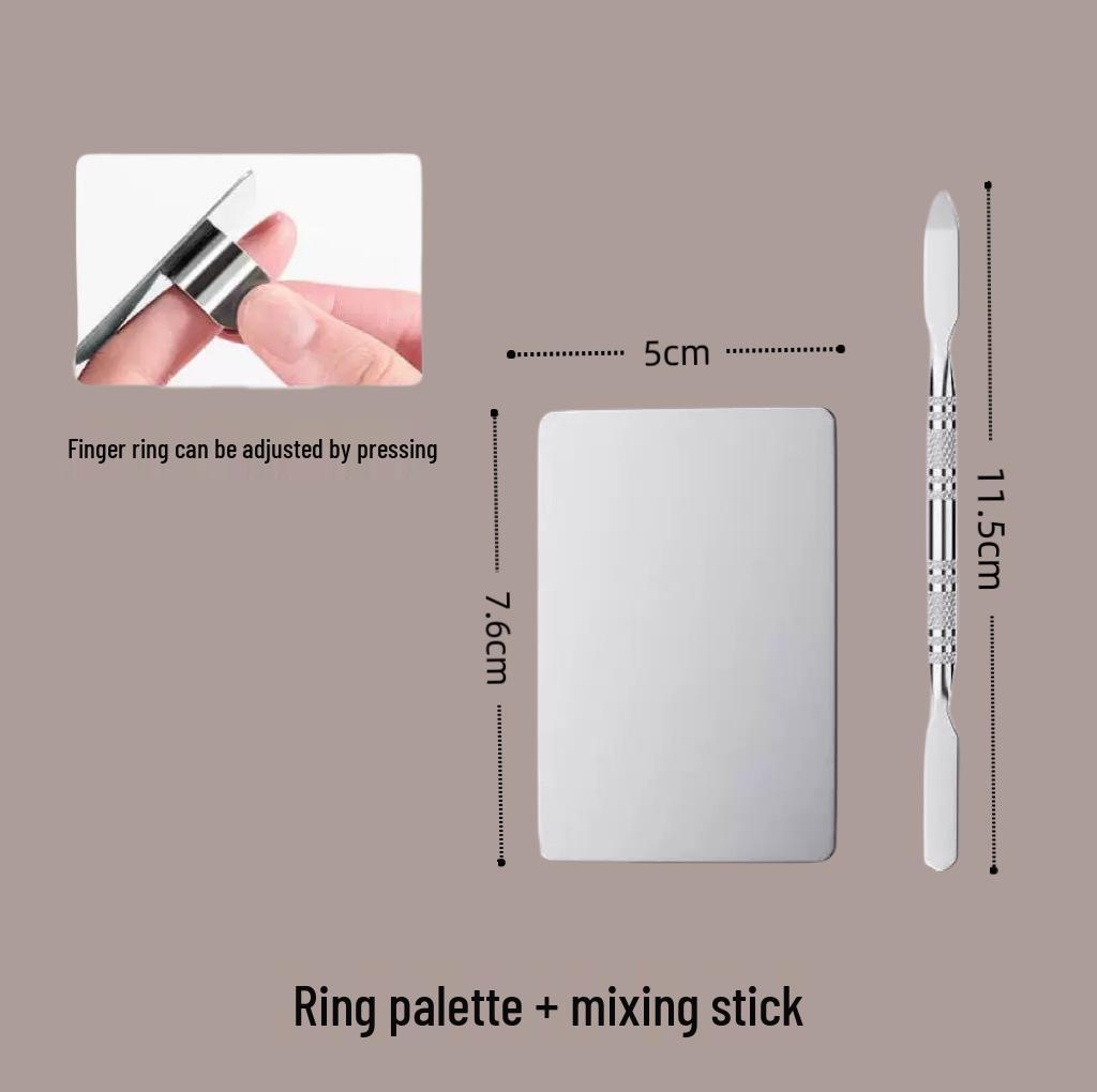 Beauty Mixing Palette Set: Stainless Steel Makeup & Nail Art Tool