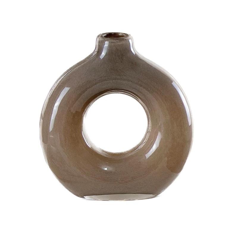 Glass Vase Geometric Hollow Circles Flower Vase Hydroponics Terrarium Doughnut Flower Arrangement Home Decoration Accessories