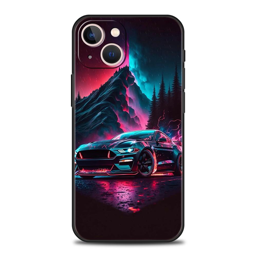 New Sports Car Shape Phone Case Cover for iPhone 16 15 14 13 12 11 Pro Max 7 8 Plus XR XS Silicone Soft Fundas Shell Bags Capas