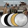 80cm 32Inch Photography Light Reflector 5 in 1(Translucent, Silver, Gold, White, Black) Collapsible Multi Disc for