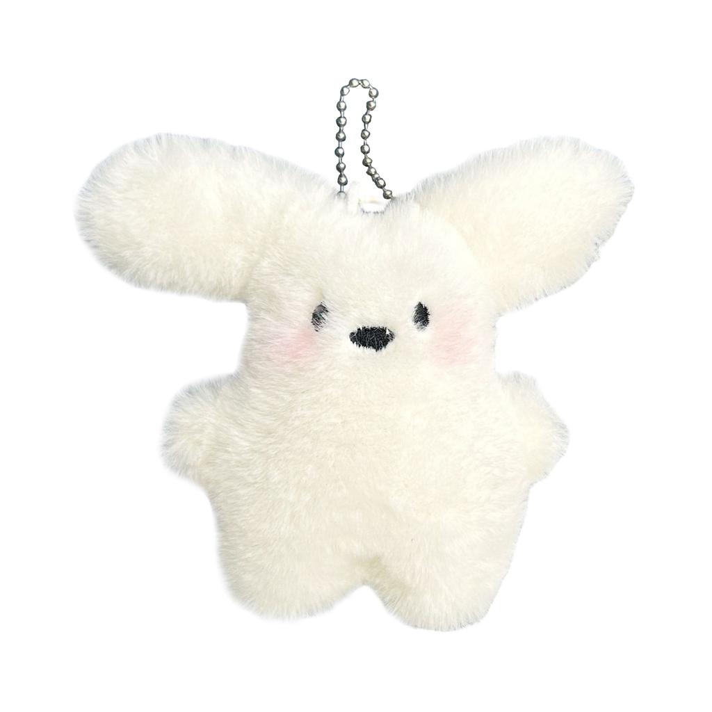 Cute Puppy Plush Toy Pendant Keychain Cartoon Big Ear Dog Dolls Figure Ornament for Backpack or Car Key Bag Charm Decors