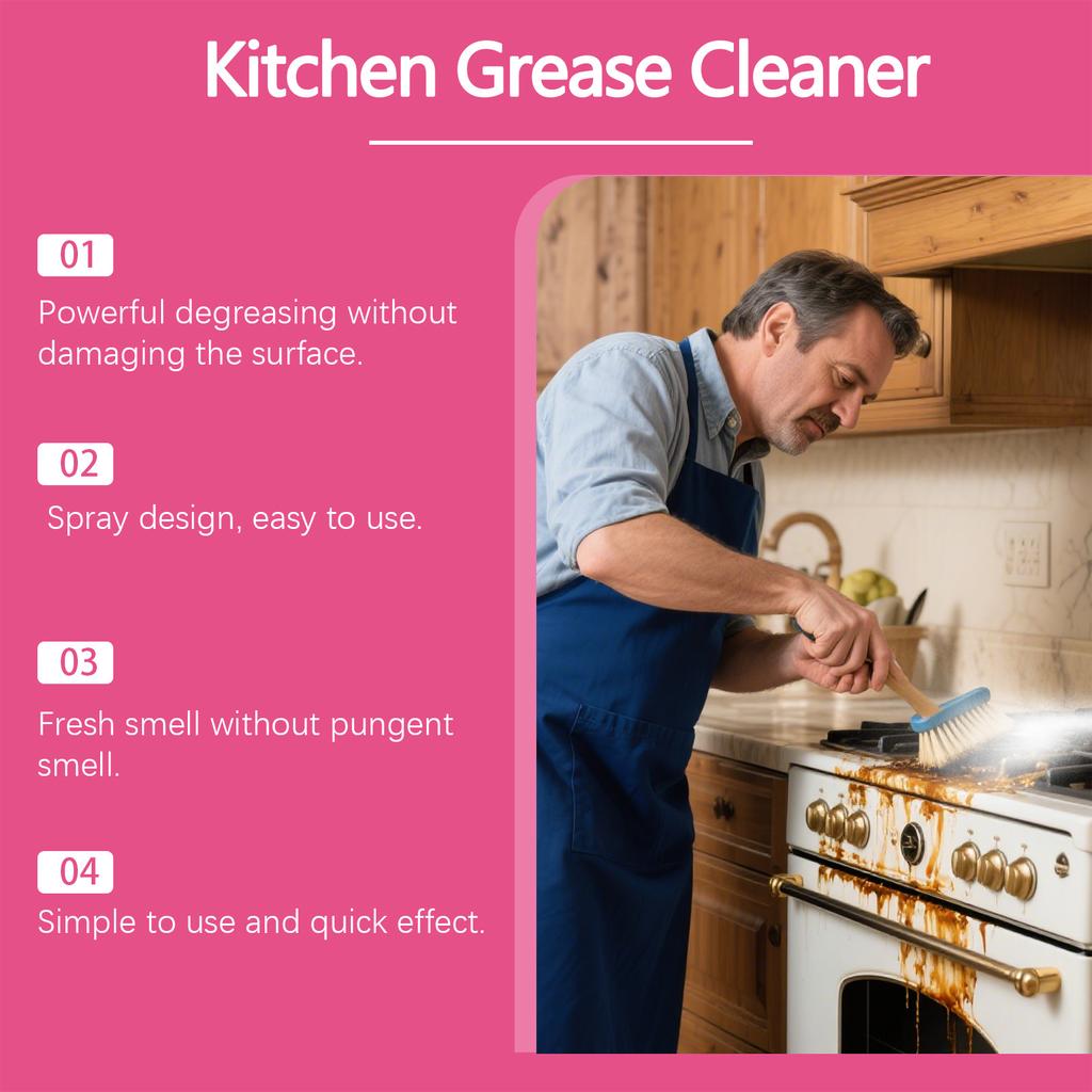 Kitchen Grease Cleaner, Stove Grease Cleaner, Range Hood Cleaning Spray237ml